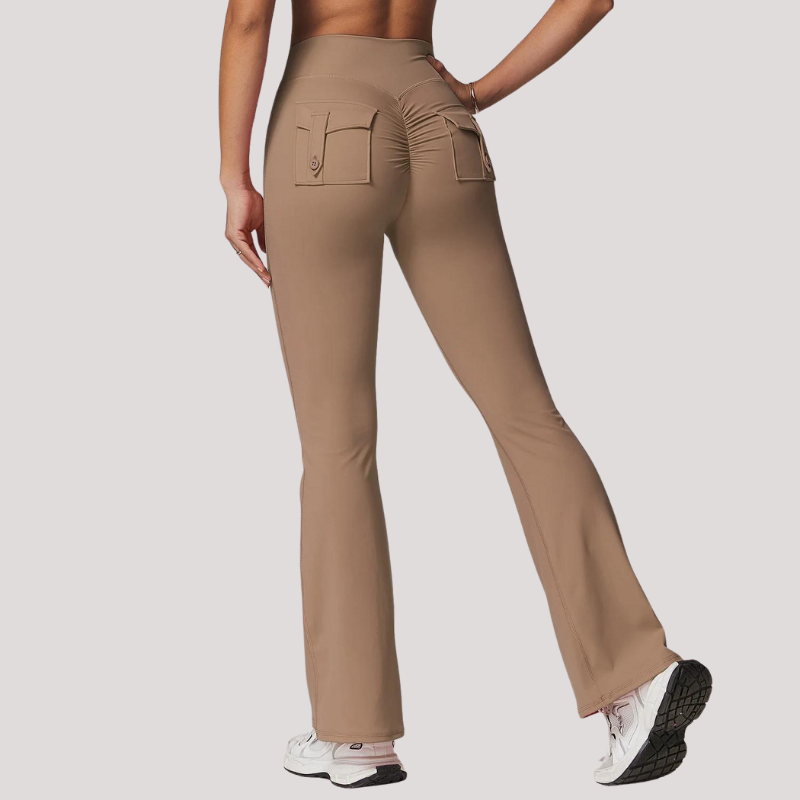 Pantalon Yoga Poches - marron clair / S