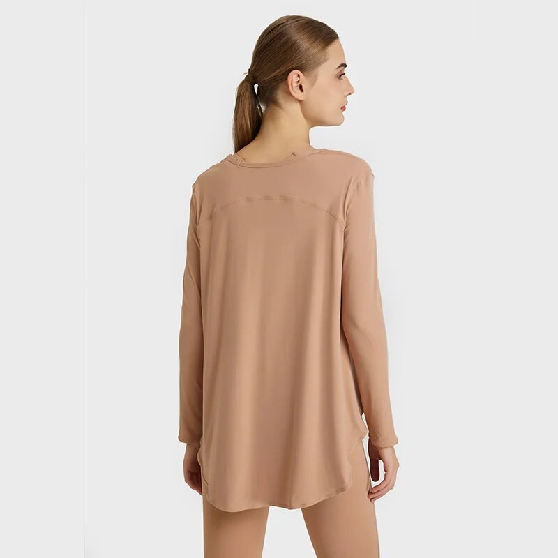 Pull Yoga Ample - marron / XS