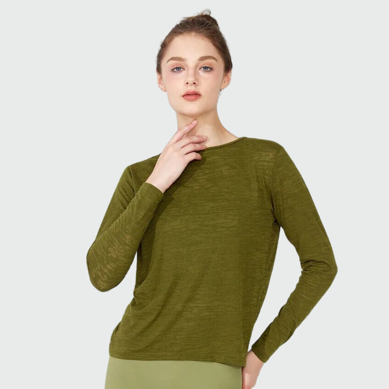 Pull Yoga Jyoti - vert olive / S