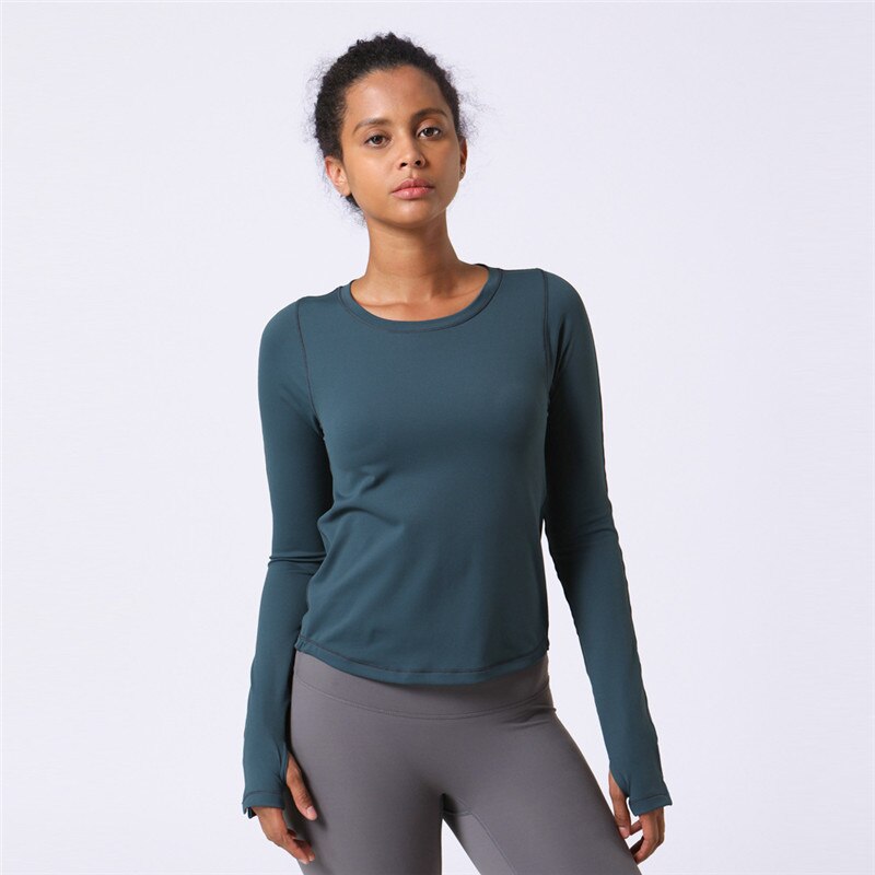Pull Yoga Ouvertures Pouces - Bleu / S