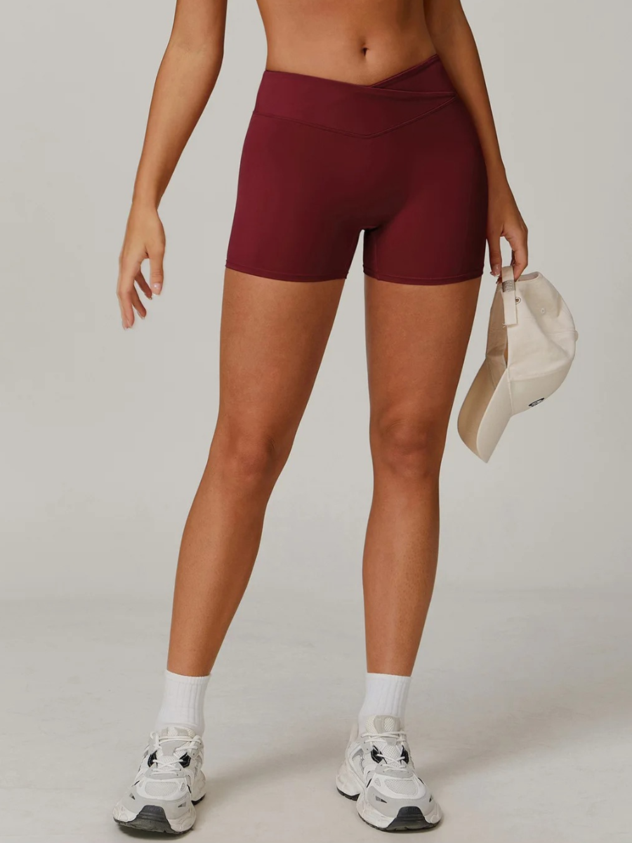 Short Moulant Sport Femme - bordeaux / S