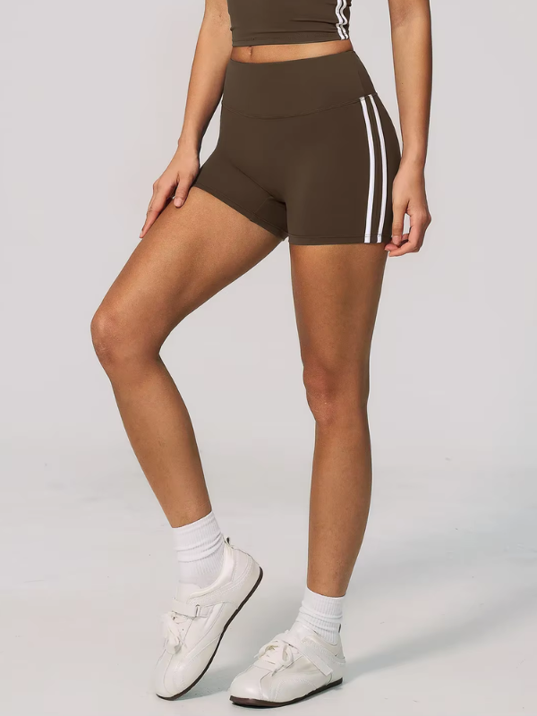 Short Sport Rayures Latérales - marron / S