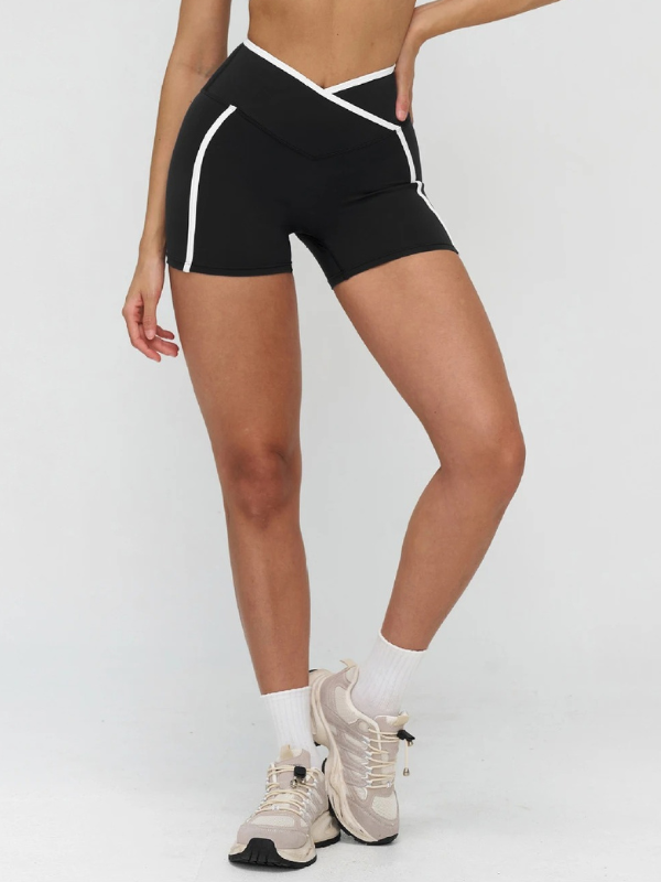 Short Yoga Galbe Contrasté - noir / S