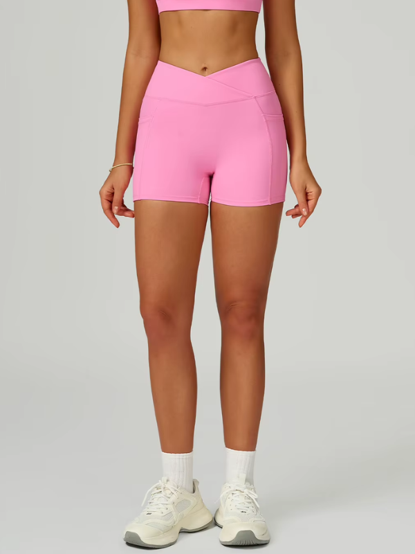Short Yoga Poches - rose / S