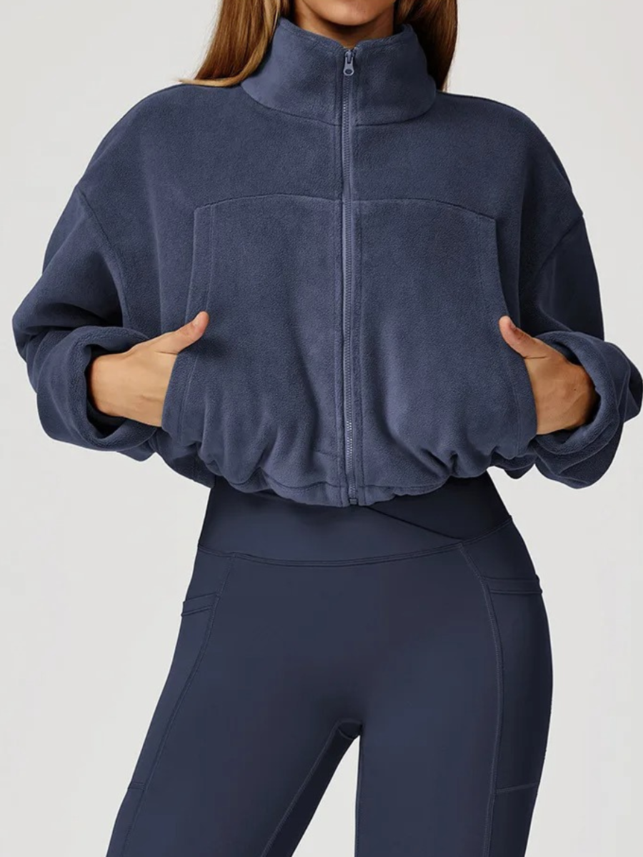 Sweat Polaire Yoga - bleu marine / S