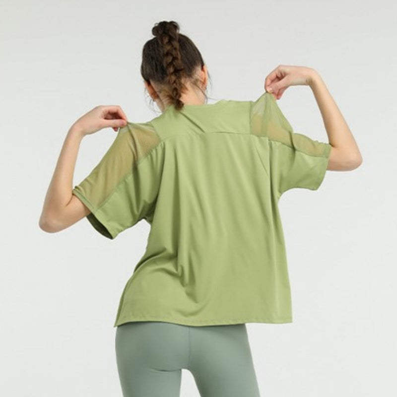 T-shirt Yoga à Maille - Vert / S