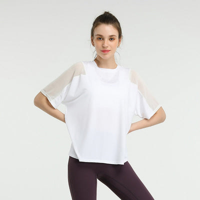 T-shirt Yoga à Maille - Blanc / S