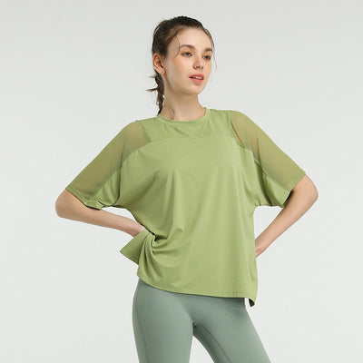 T-shirt Yoga à Maille - Vert / S