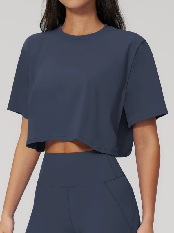 T-shirt Yoga Ample - bleu marine / S