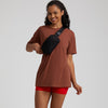 T-shirt Yoga Ample - marron / S