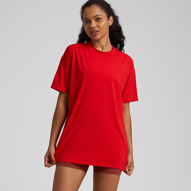 T-shirt Yoga Ample - rouge / S