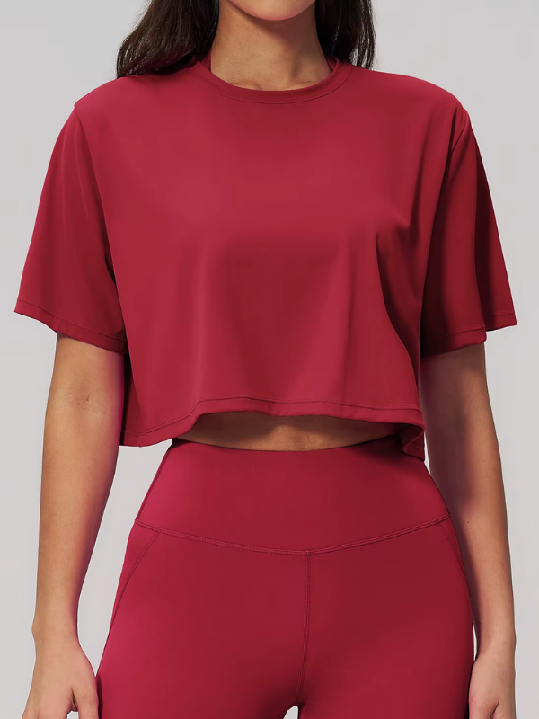 T-shirt Yoga Ample - rouge / S
