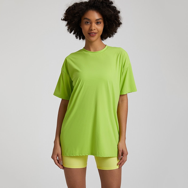 T-shirt Yoga Ample - vert clair / S