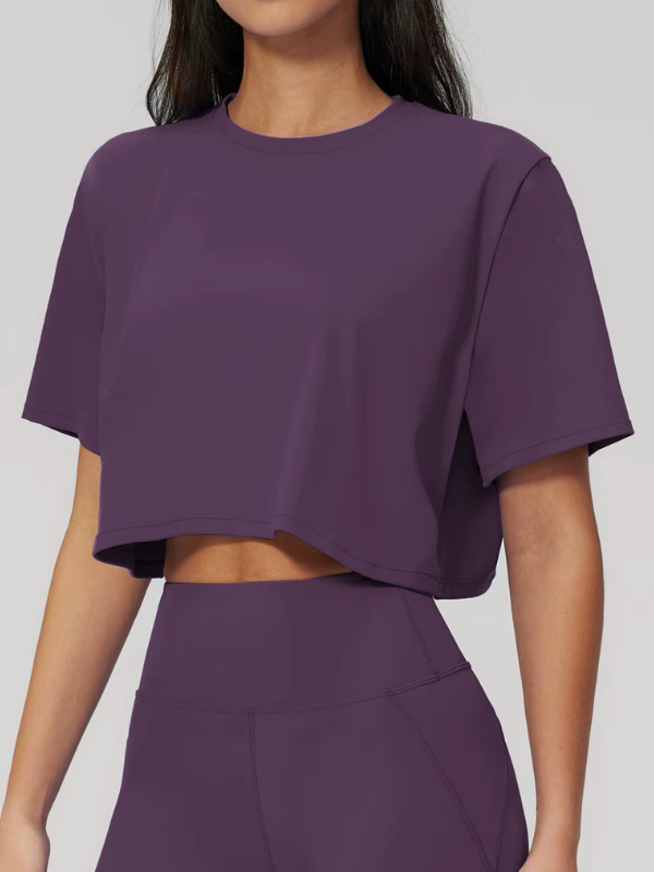 T-shirt Yoga Ample - violet / S