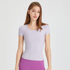 T-shirt Yoga Asana - violet clair / S