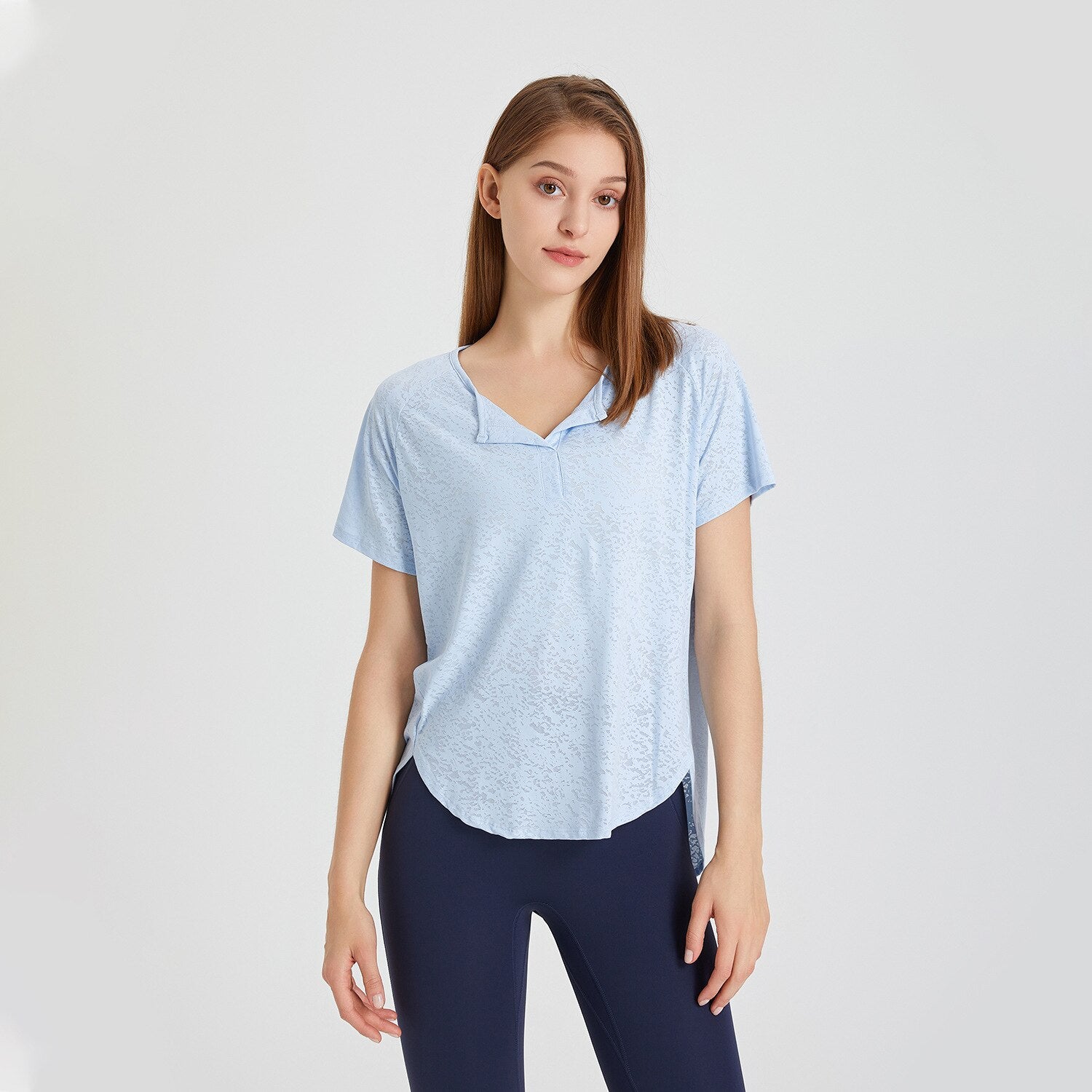 T-shirt Yoga Casual - bleu / S