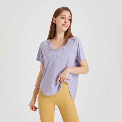 T-shirt Yoga Casual - violet / S