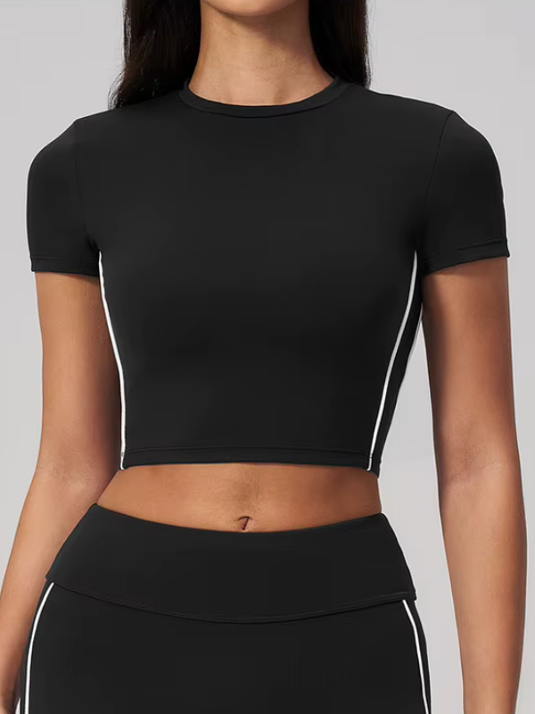 T-shirt Yoga Contrasté