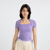 T-shirt Yoga Glamour - violet / S