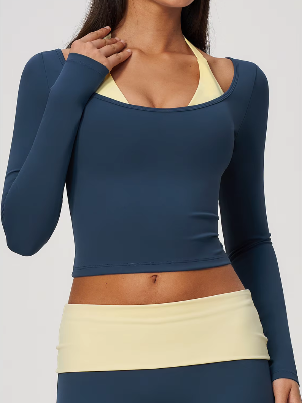 Top Yoga Brassière Intégrée - bleu marine 2 / S