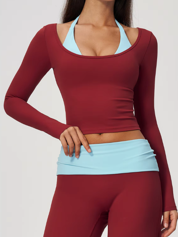 Top Yoga Brassière Intégrée - bordeaux / S