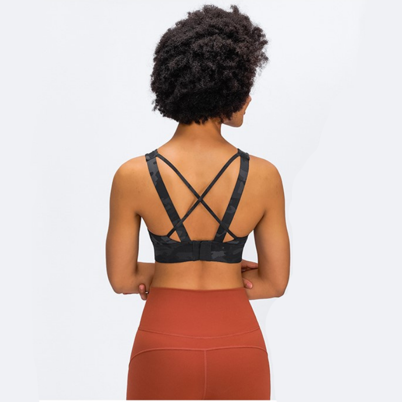 Brassière Sport Camouflage - noir / XS
