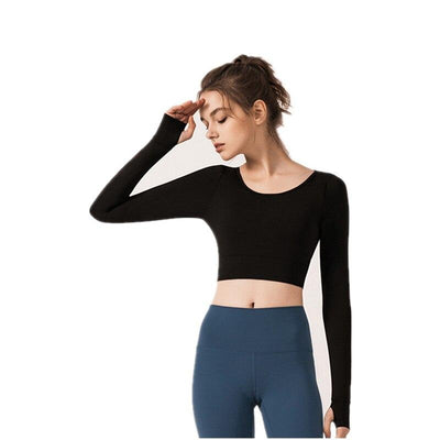 Crop Top Yoga Noir