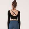 Crop Top Yoga Noir