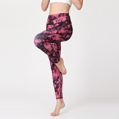 Legging de Yoga - rose & noir / S