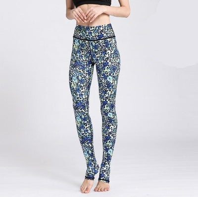 Legging Yoga Blue Leopard