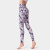 Legging Yoga Purple Flowers - Violet / S