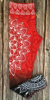 Leggings Yoga Mandala Black & Red