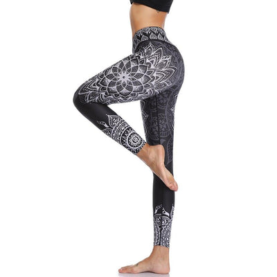 Leggings Yoga Mandala - Noir / S