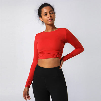 Pull Yoga Crop Top - Rouge / S