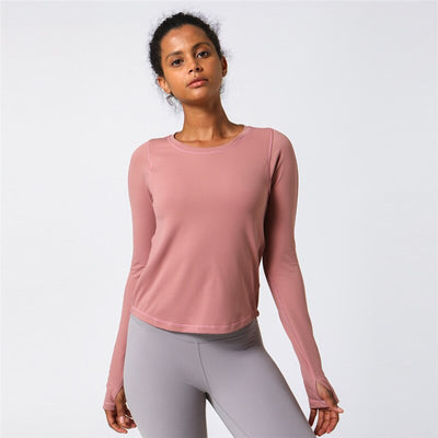 Pull Yoga Ouvertures Pouces - Rose / S