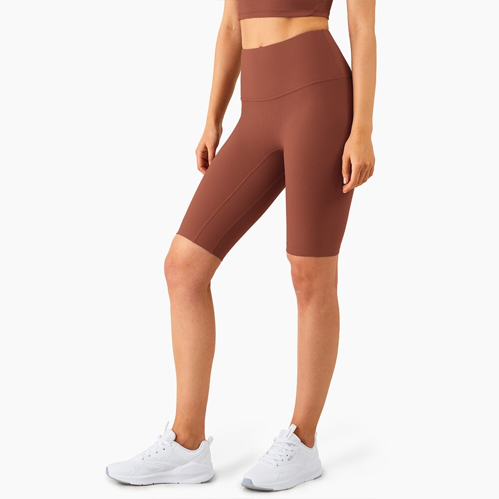 Short Yoga Taille Haute - Marron / S