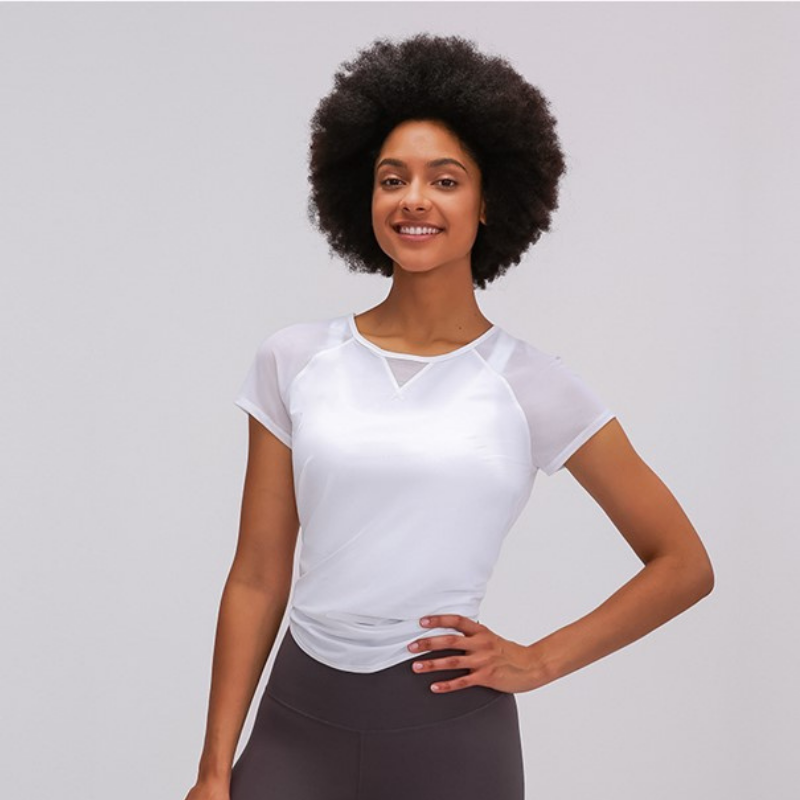 T-shirt de Yoga Blanc - Blanc / XS