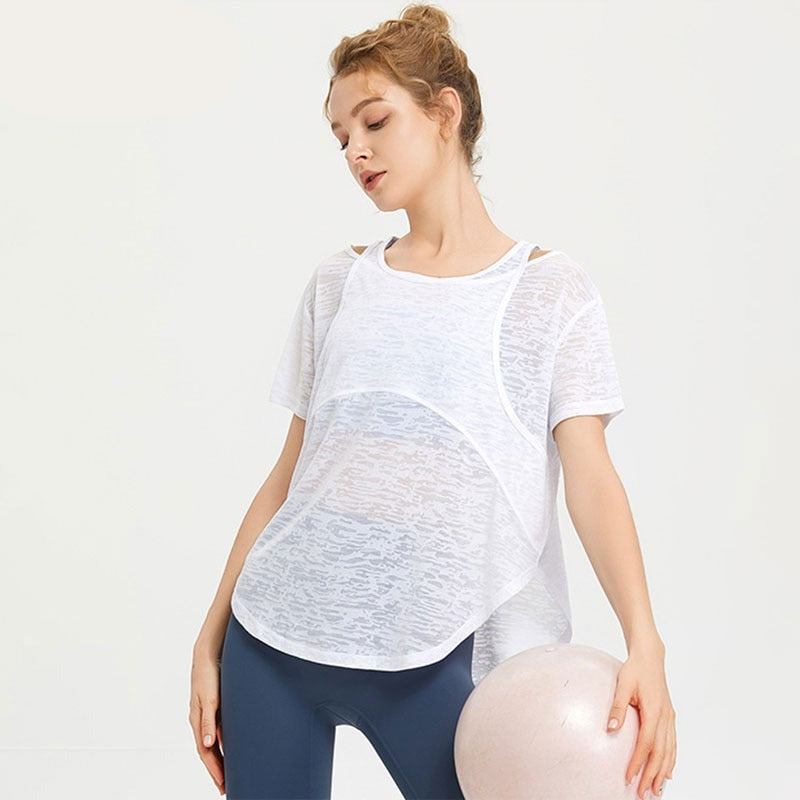 T-shirt Yoga Transparent - Blanc / S