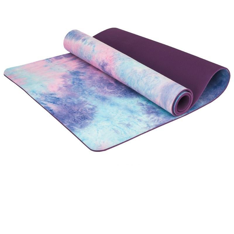 Tapis de Yoga Antidérapant Tye and Dye - Bleu