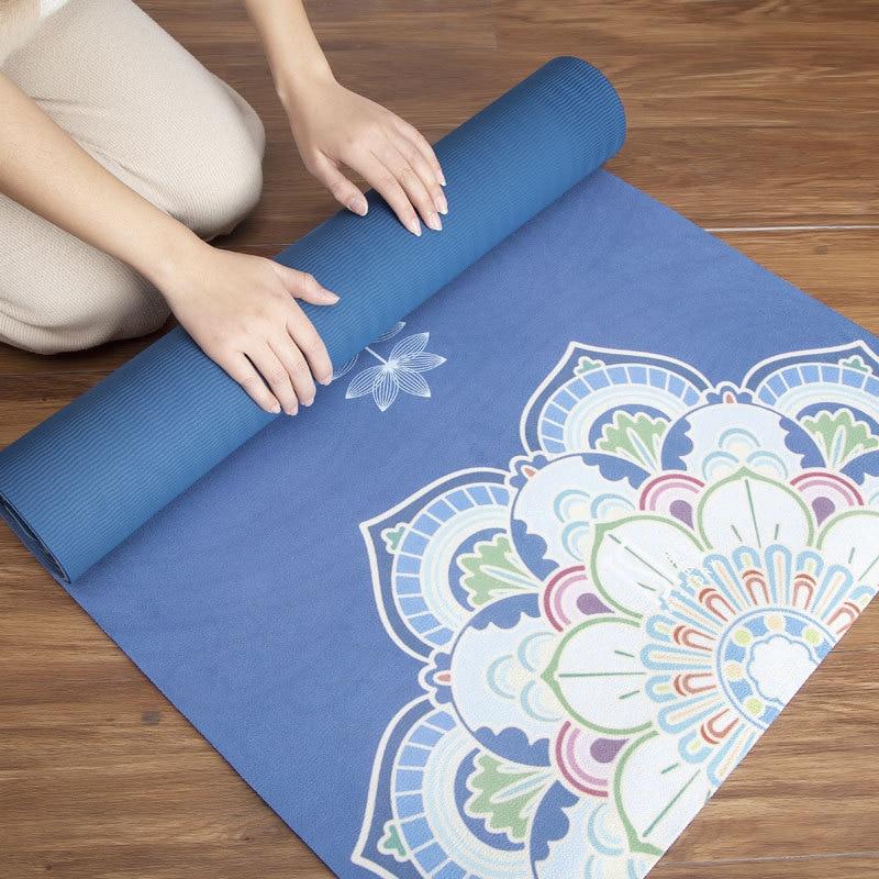 Tapis de Yoga Lotus - Bleu